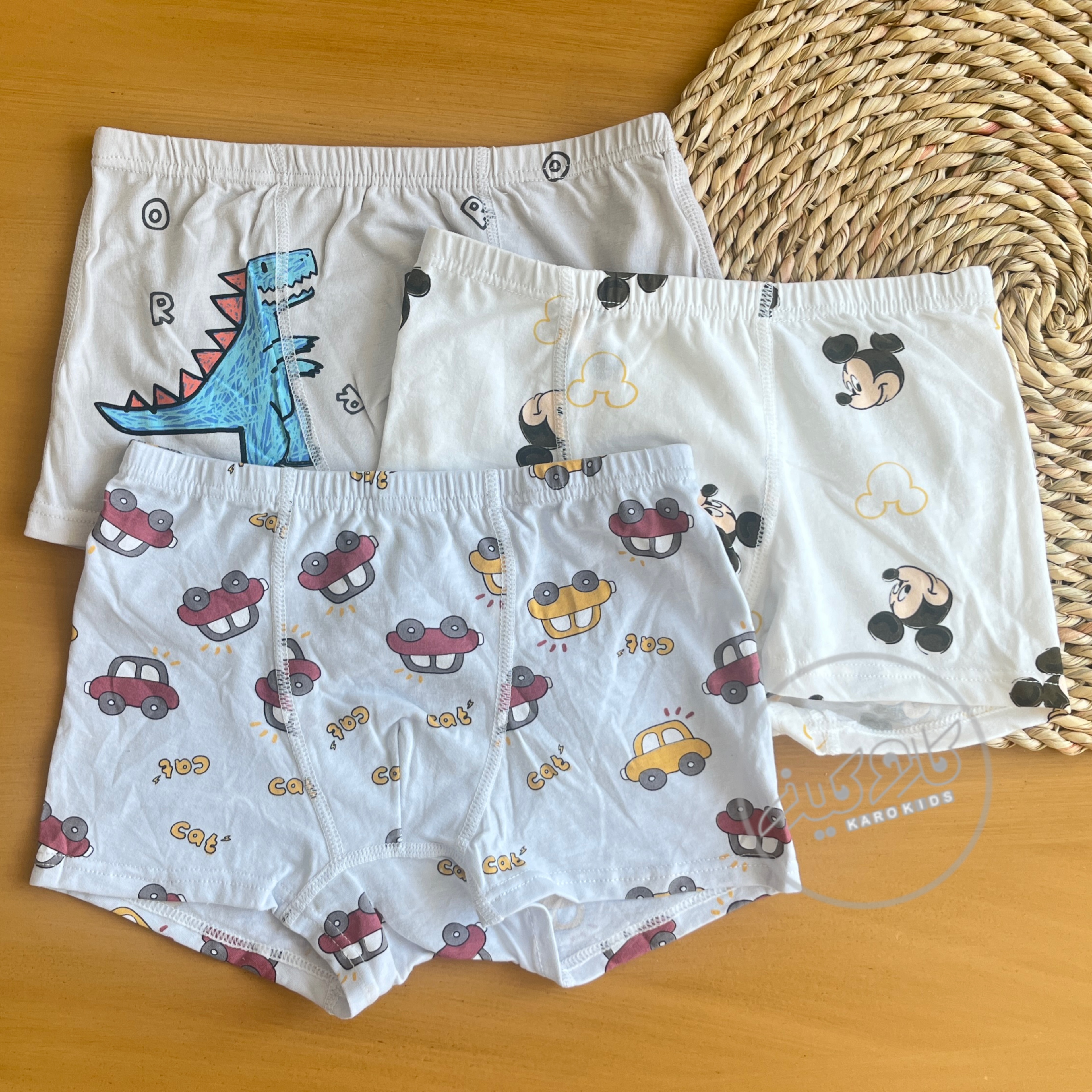 شورت پادار پسرانه فانتزی باکیفیت وارداتی با طرح های مختلف | 2 تا 10 سال