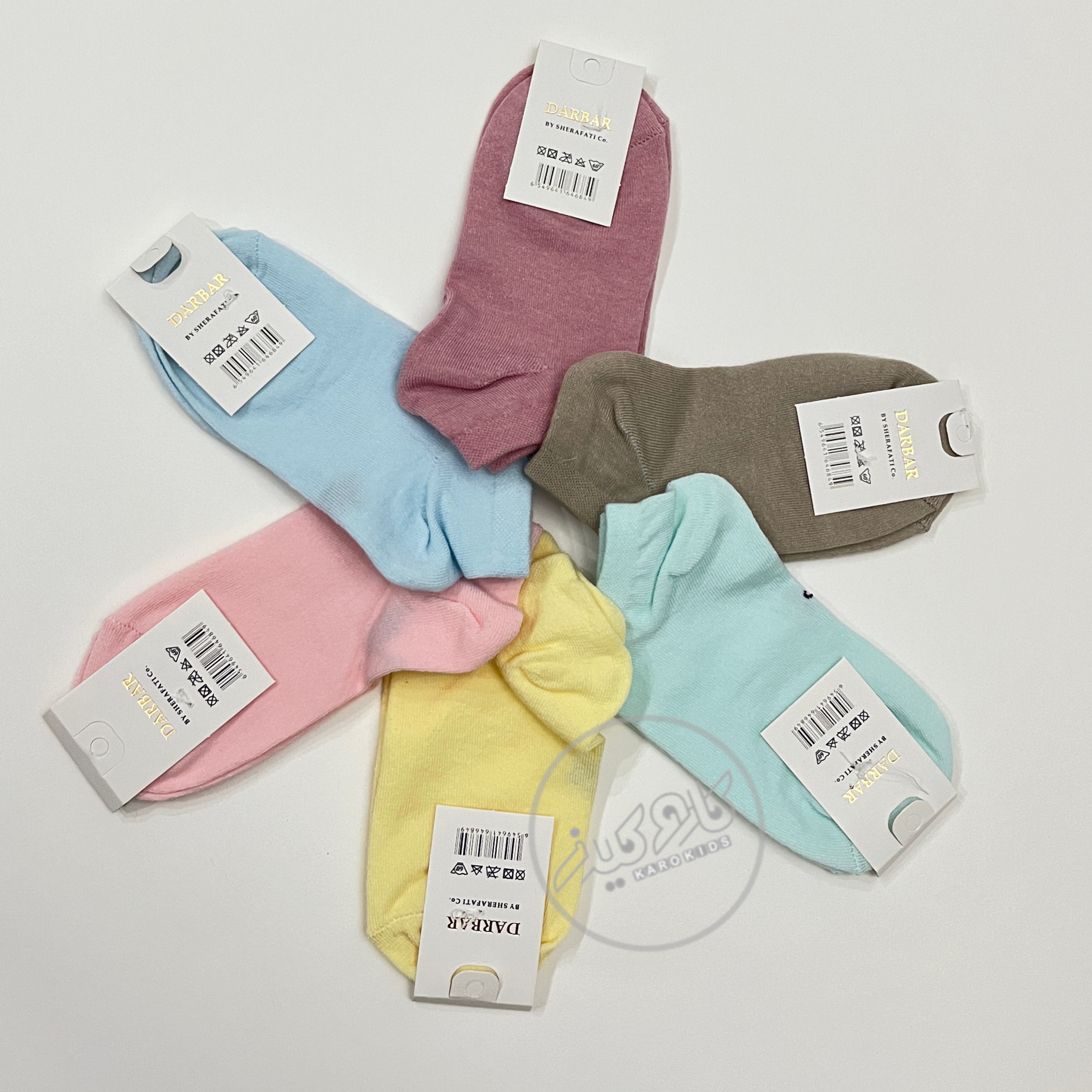جوراب بچگانه رنگی رنگی باکیفیت | سایز 4