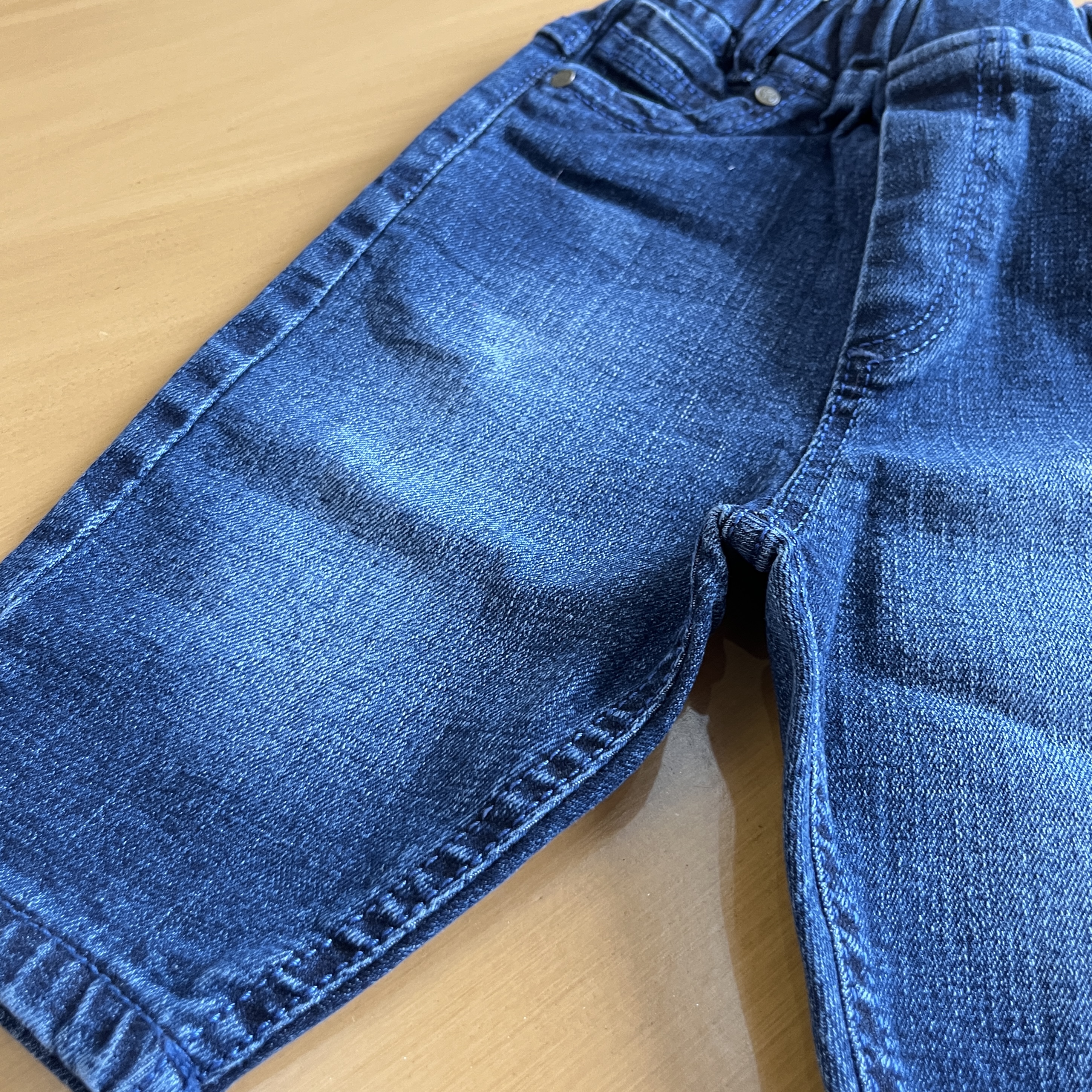 شلوار جین آبی مام استایل دخترانه و پسرانه جنس لی کشی بسیار نرم و راحت | سایز 40 الی 65