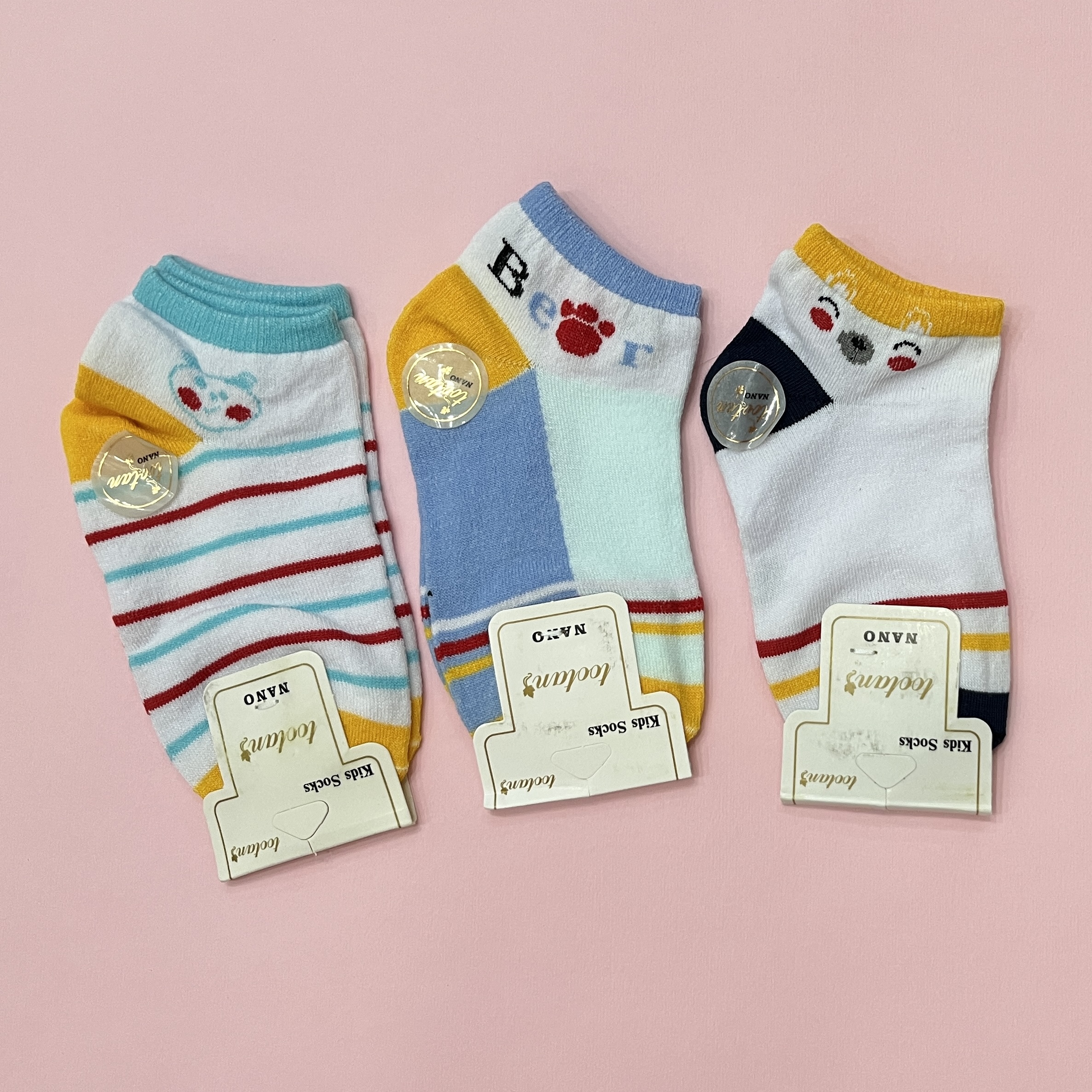 جوراب پسرانه باکیفیت طرح خرسی | سایز 4