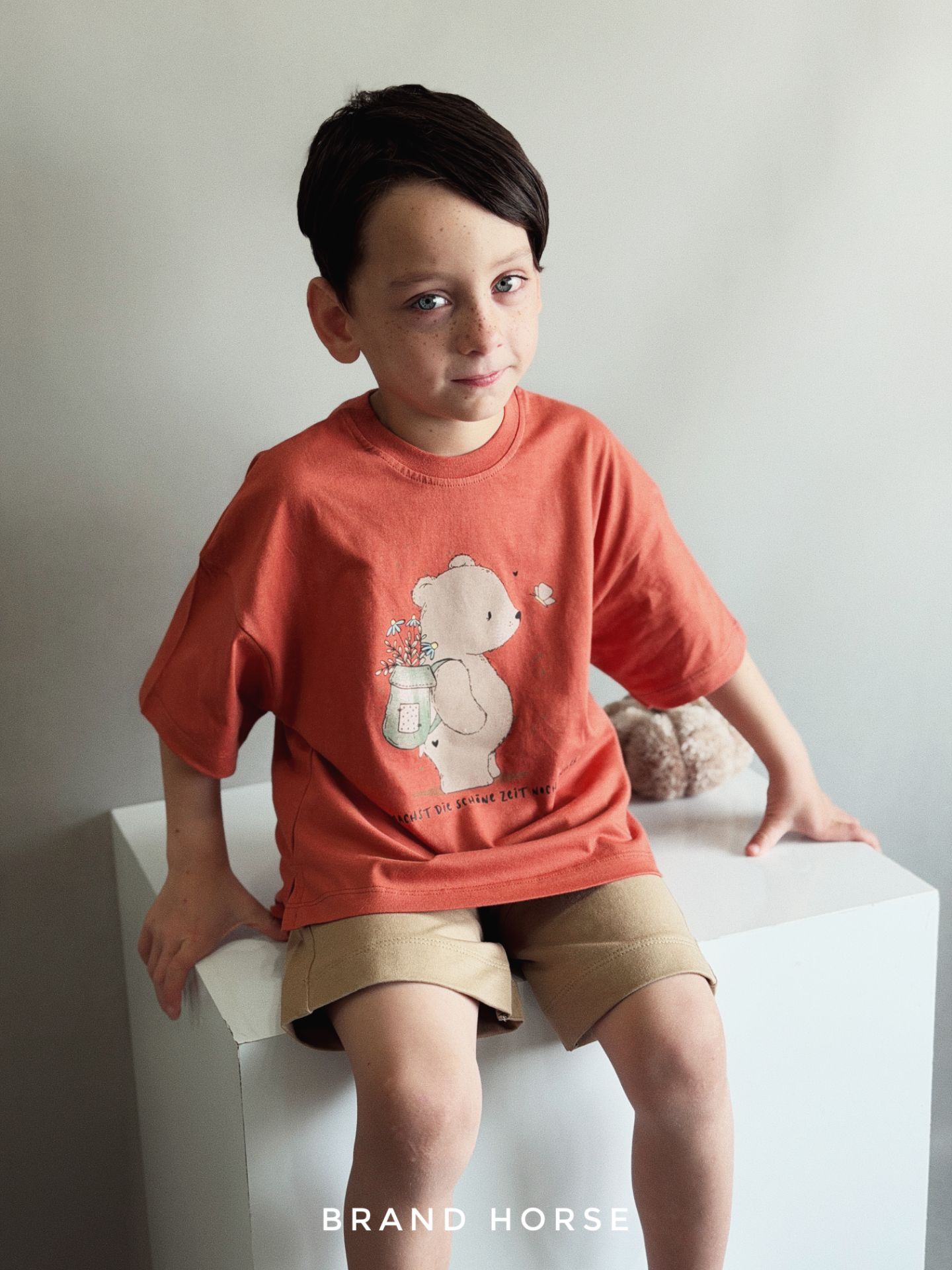 تیشرت تک اسپرت بچگانه طرح خرسی جنس پنبه یکرو | سایز ۳۵ تا ۵۰