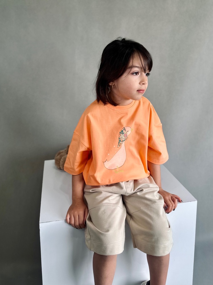 تیشرت تک اسپرت بچگانه طرح اردک جنس پنبه یکرو | سایز ۳۵ تا ۵۰