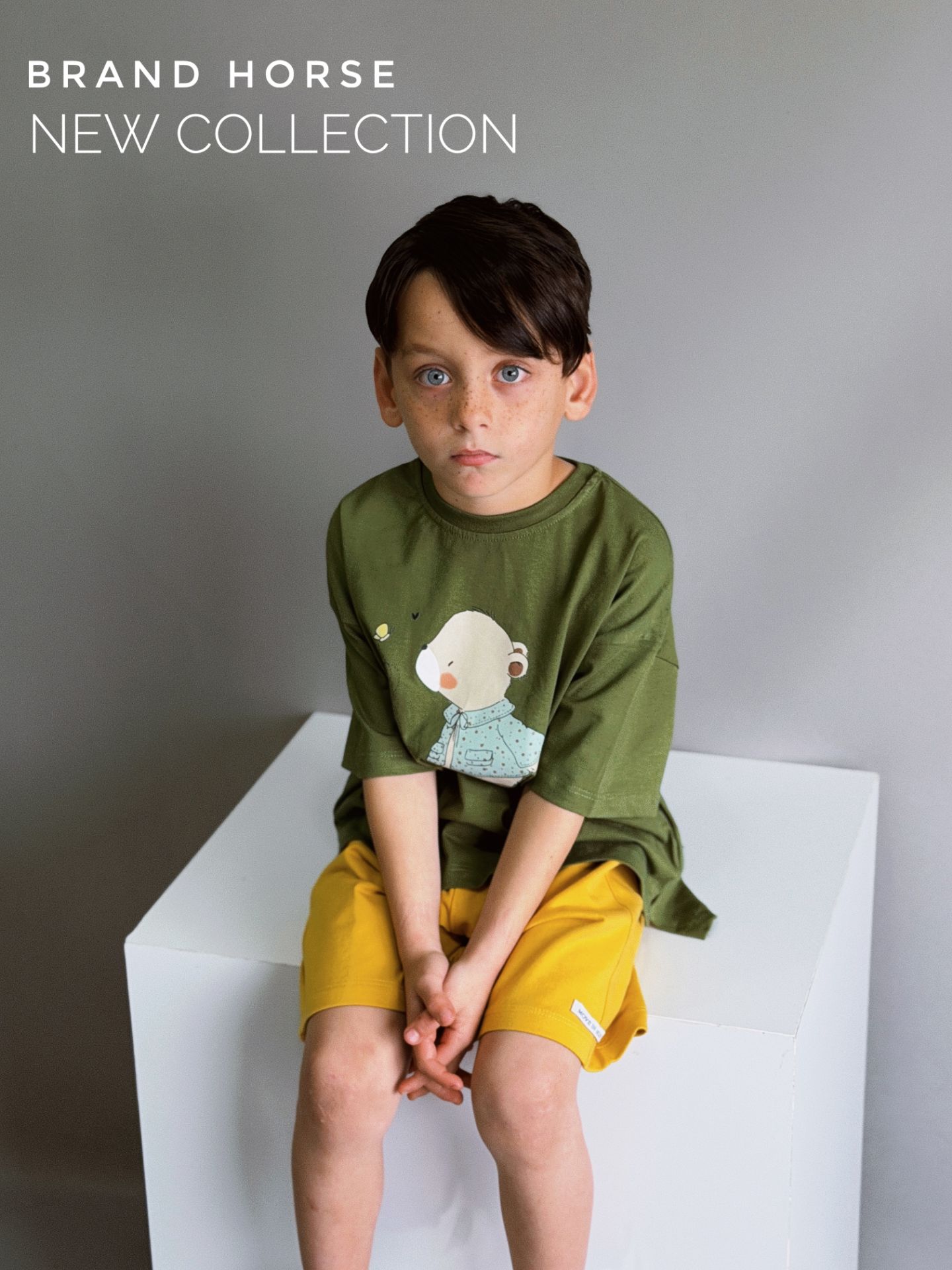 تیشرت تک اسپرت بچگانه طرح خرسی جنس پنبه یکرو | سایز ۳۵ تا ۵۰