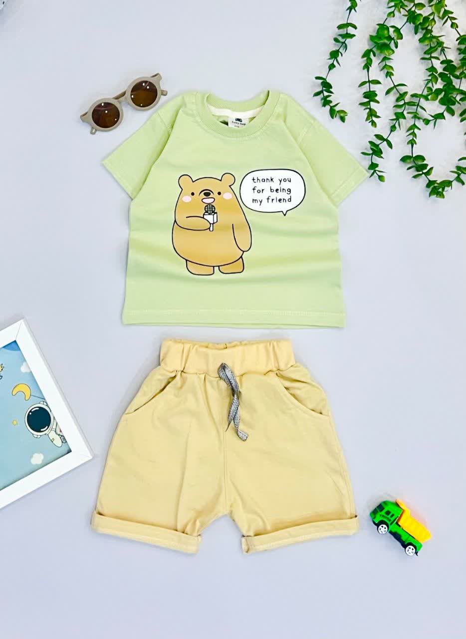 ست تیشرت و شلوارک اسپرت بچگانه طرح دایناسور | سایز ۳۵ تا ۴۵