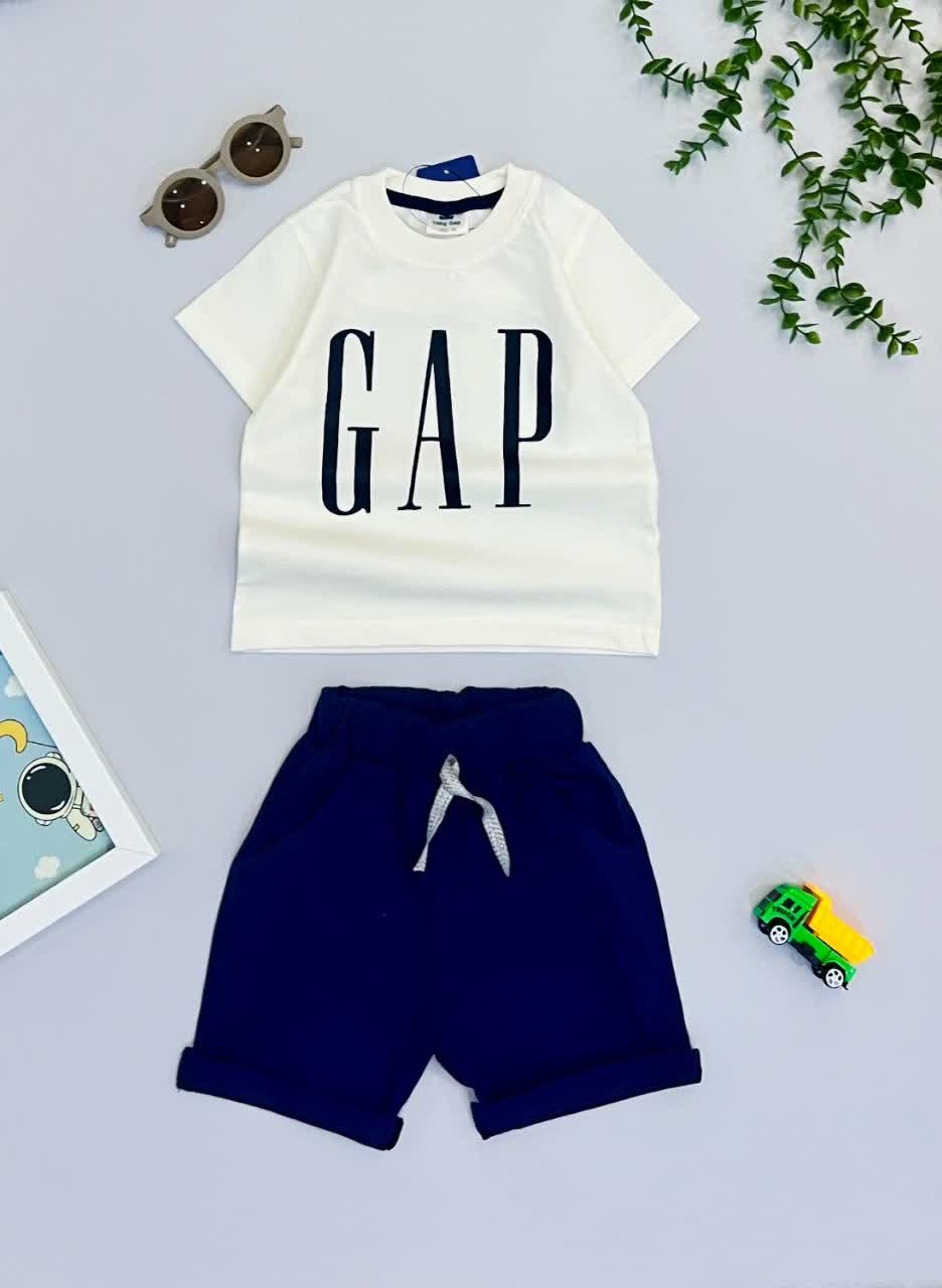 ست تیشرت و شلوارک اسپرت بچگانه طرح GAP| سایز ۳۵ تا ۴۵