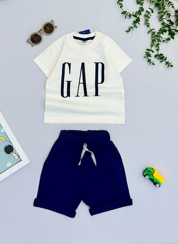 ست تیشرت و شلوارک اسپرت بچگانه طرح GAP| سایز ۳۵ تا ۴۵