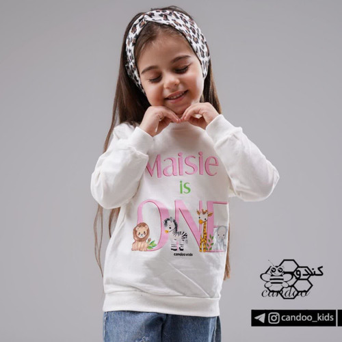 بلوز تک دورس بچگانه طرح one جنس دورس پنبه لاکرا | سایز 40 تا 55